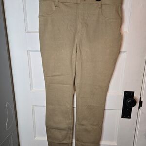 Time and Tru High Rise Stretch Pants - Tan